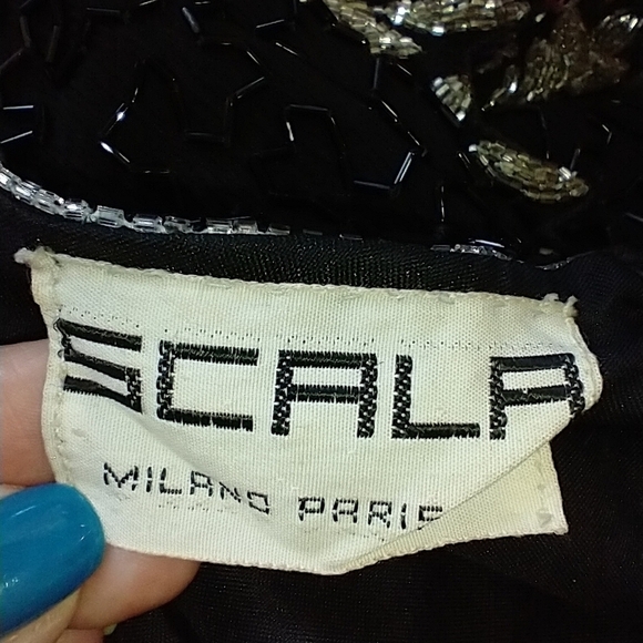 SCALA BEADED DRESS WITH SEQUINED FLORAL PATTERN - Picture 4 of 8